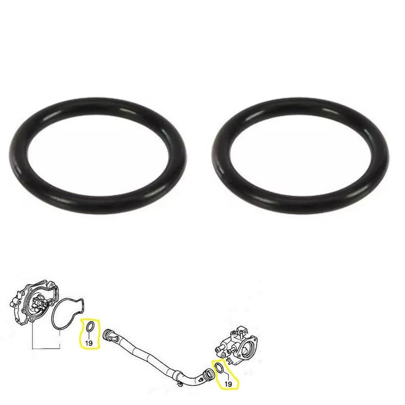 SUNNER THINKEN 2pcs Coolant Connecting Pipe O-Ring for Acura Integra ILX MDX RDX RLX TL TLX for Honda 31.2 x 4.1 Replacement 91314-PH7-003 - Image 2